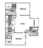 2 bed/2 bath