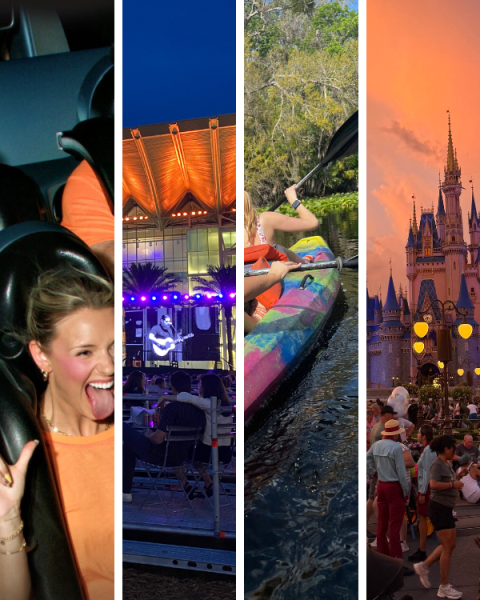 Collage of the best parts about living in Orlando.
