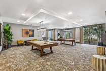 Game room with foosball and pool