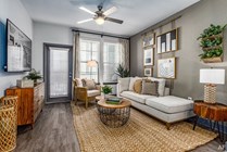 The Addison Gateway model living room