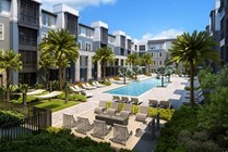 The Addison Longwood pool and rendering