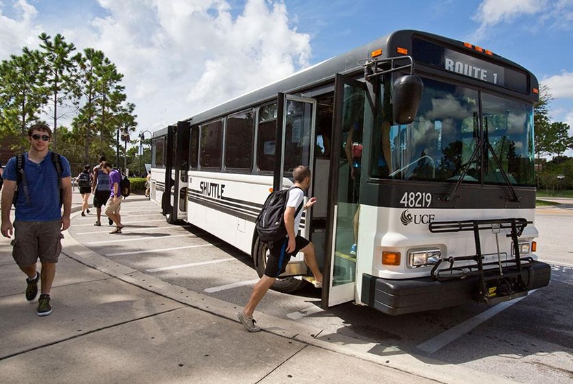 UCF Bus at Bus Stop