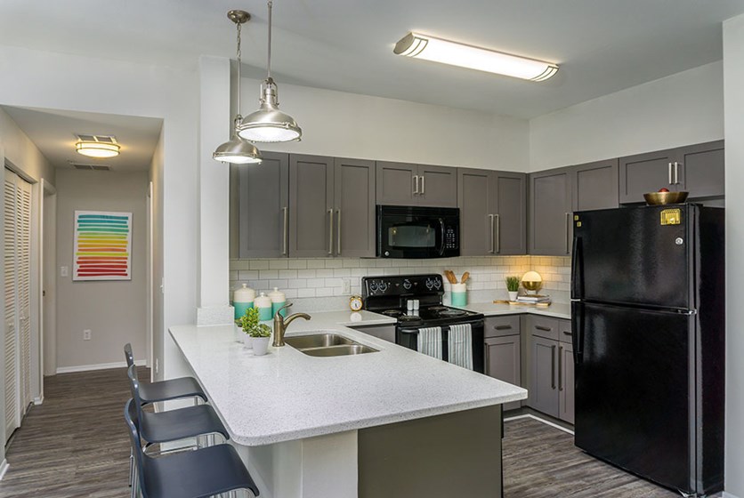 Orion Kitchen Clean kitchen at Orion Apartments